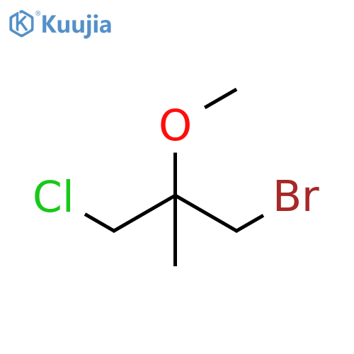 1-bromo-3-chloro-2-methoxy-2-methylpropane structure