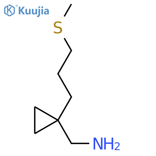 {1-3-(methylsulfanyl)propylcyclopropyl}methanamine structure