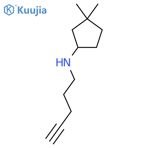 3,3-dimethyl-N-(pent-4-yn-1-yl)cyclopentan-1-amine structure