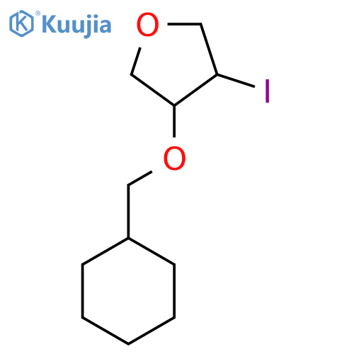 3-(Cyclohexylmethoxy)-4-iodooxolane structure
