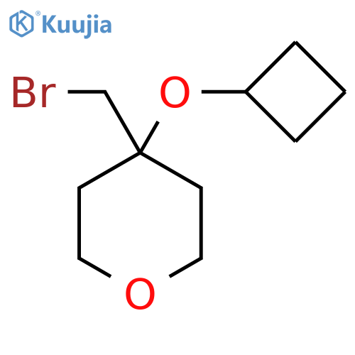 4-(bromomethyl)-4-cyclobutoxyoxane structure