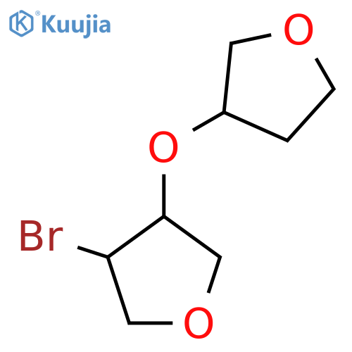 3-bromo-4-(oxolan-3-yloxy)oxolane structure