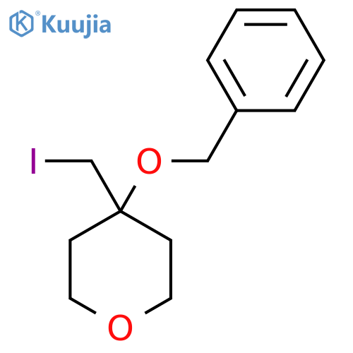 4-(Benzyloxy)-4-(iodomethyl)oxane structure