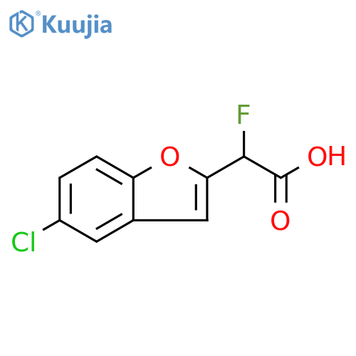 2-(5-chloro-1-benzofuran-2-yl)-2-fluoroacetic acid structure