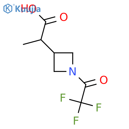 2-[1-(Trifluoroacetyl)azetidin-3-yl]propanoic acid structure