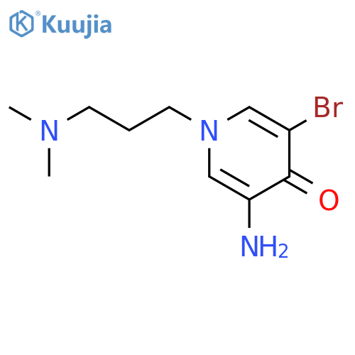3-amino-5-bromo-1-3-(dimethylamino)propyl-1,4-dihydropyridin-4-one structure
