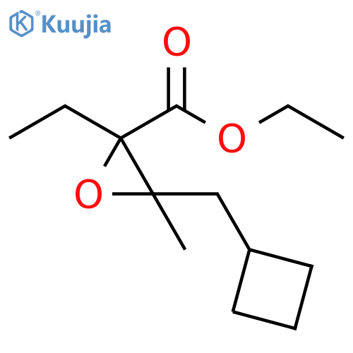 2-Oxiranecarboxylic acid, 3-(cyclobutylmethyl)-2-ethyl-3-methyl-, ethyl ester structure