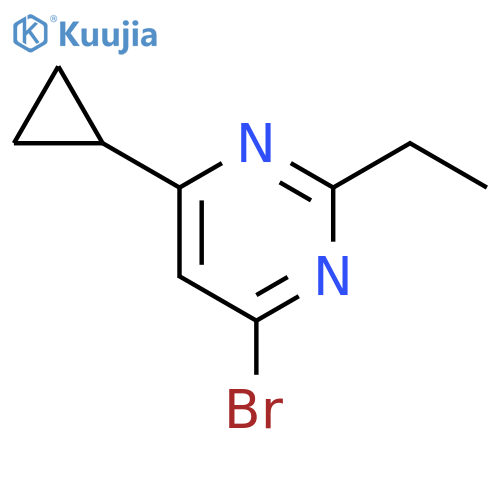 Pyrimidine, 4-bromo-6-cyclopropyl-2-ethyl- structure