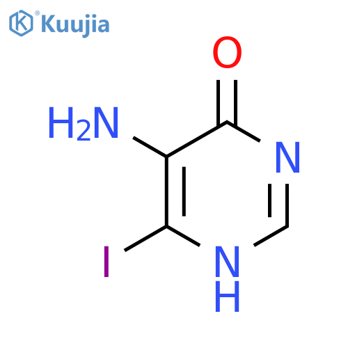 5-amino-6-iodo-3,4-dihydropyrimidin-4-one structure