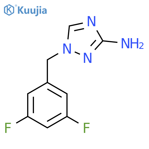 1-[(3,5-difluorophenyl)methyl]-1H-1,2,4-triazol-3-amine structure