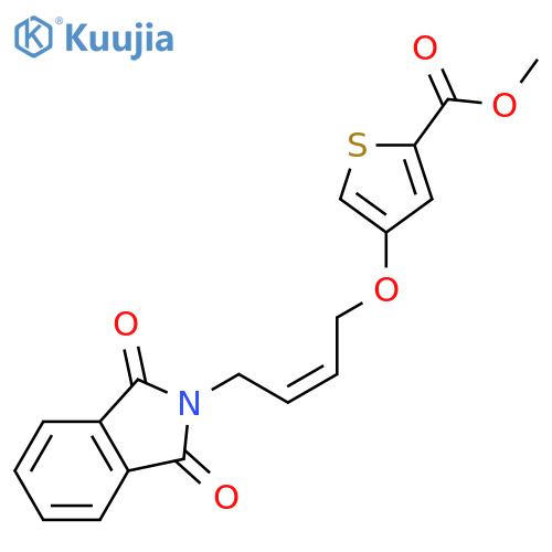 2-Thiophenecarboxylic acid, 4-[[4-(1,3-dihydro-1,3-dioxo-2H-isoindol-2-yl)-2-butenyl]oxy]-, methyl ester, (Z)- (9CI) structure