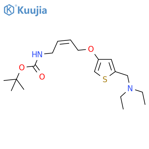 Carbamic acid, [4-[[5-[(diethylamino)methyl]-3-thienyl]oxy]-2-butenyl]-, 1,1-dimethylethyl ester, (Z)- (9CI) structure