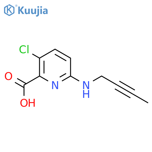 6-(but-2-yn-1-yl)amino-3-chloropyridine-2-carboxylic acid structure