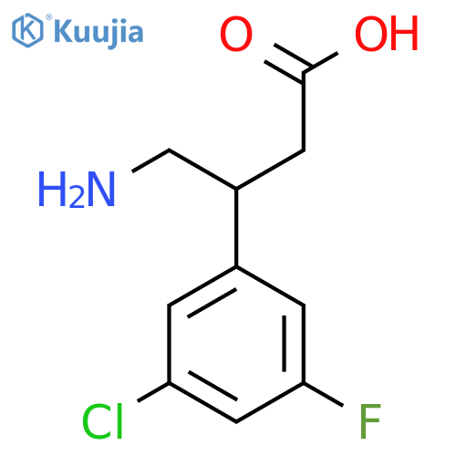 4-Amino-3-(3-chloro-5-fluorophenyl)butanoic acid structure