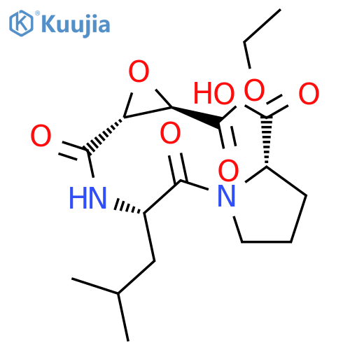 L-Proline, N-[[(2R,3R)-3-(ethoxycarbonyl)oxiranyl]carbonyl]-L-leucyl- structure