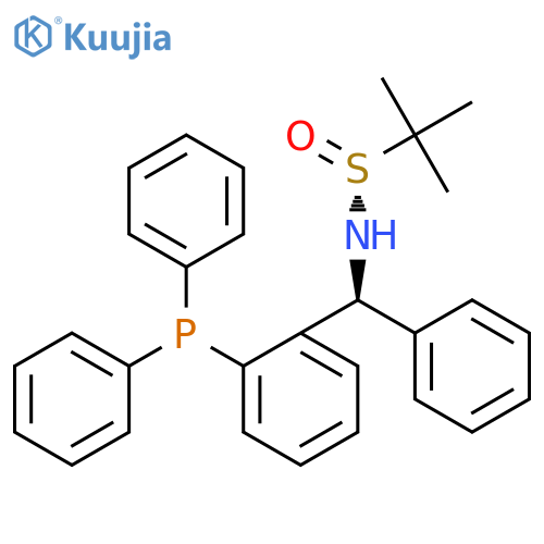 [S(R)]-N-[(S)-[2-(Diphenylphosphino)phenyl]phenylmethyl]-2-methyl-2-propanesulfinamide, 98% structure