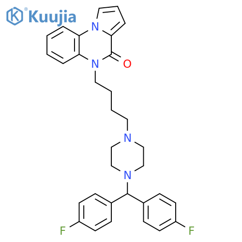 Pyrrolo[1,2-a]quinoxalin-4(5H)-one,5-[4-[4-[bis(4-fluorophenyl)methyl]-1-piperazinyl]butyl]- structure
