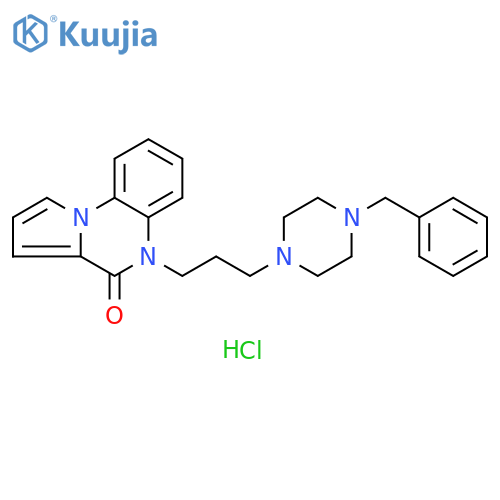 Pyrrolo[1,2-a]quinoxalin-4(5H)-one, 5-[3-[4-(phenylmethyl)-1-piperazinyl]propyl]-, hydrochloride (1:2) structure