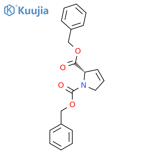 Dibenzyl (S)-2,5-dihydro-1H-pyrrole-1,2-dicarboxylate structure