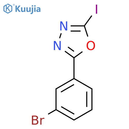 2-(3-Bromophenyl)-5-iodo-1,3,4-oxadiazole structure