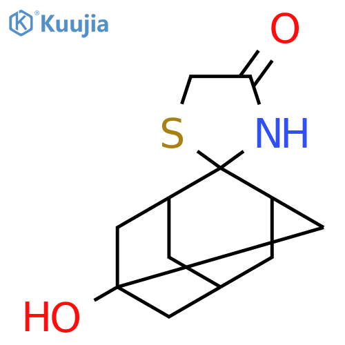 Spiro[thiazolidine-2,2'-tricyclo[3.3.1.13,7]decan]-4-one,5'-hydroxy- structure