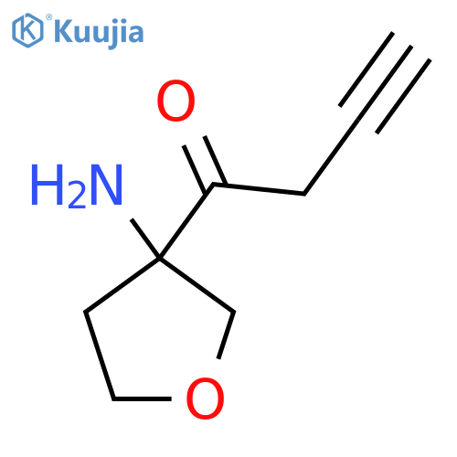 1-(3-Aminooxolan-3-yl)but-3-yn-1-one structure