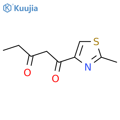 1-(2-methyl-1,3-thiazol-4-yl)pentane-1,3-dione structure