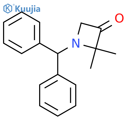 1-(diphenylmethyl)-2,2-dimethylazetidin-3-one structure