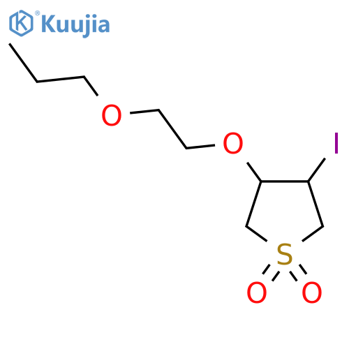 3-iodo-4-(2-propoxyethoxy)-1lambda6-thiolane-1,1-dione structure