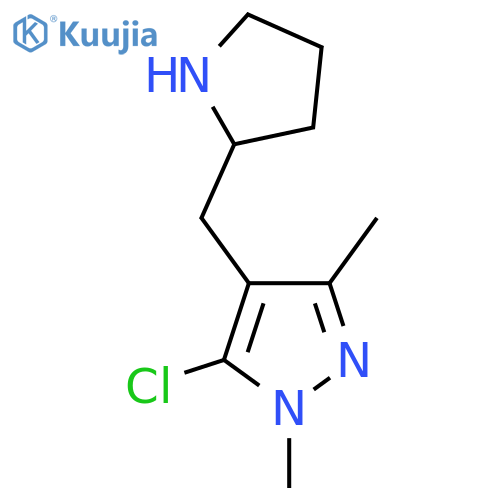 5-chloro-1,3-dimethyl-4-(pyrrolidin-2-yl)methyl-1H-pyrazole structure