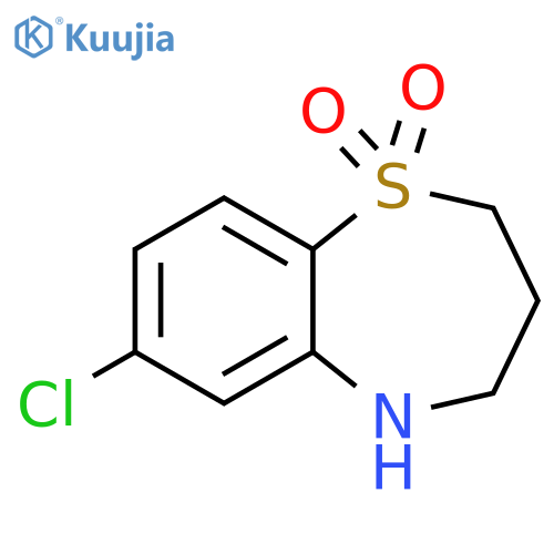 7-chloro-2,3,4,5-tetrahydro-1lambda6,5-benzothiazepine-1,1-dione structure