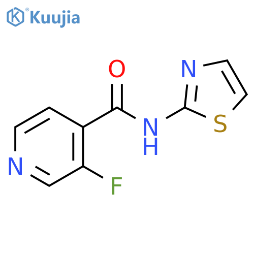 3-fluoro-N-(1,3-thiazol-2-yl)pyridine-4-carboxamide structure