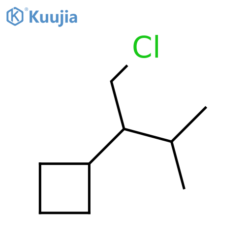 (1-Chloro-3-methylbutan-2-yl)cyclobutane structure