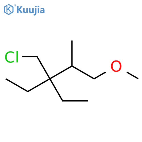 Pentane, 3-(chloromethyl)-3-ethyl-1-methoxy-2-methyl- structure