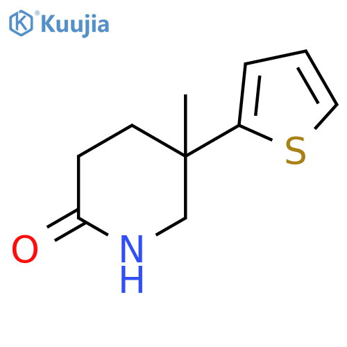 5-methyl-5-(thiophen-2-yl)piperidin-2-one structure