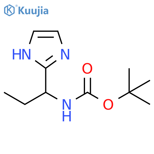 tert-butyl N-1-(1H-imidazol-2-yl)propylcarbamate structure