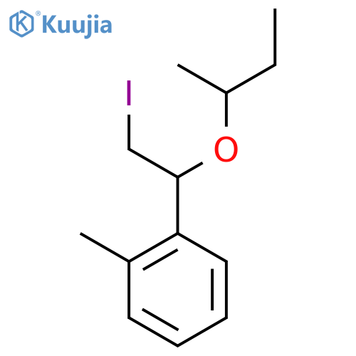 1-1-(butan-2-yloxy)-2-iodoethyl-2-methylbenzene structure