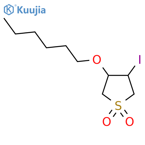 3-(hexyloxy)-4-iodo-1lambda6-thiolane-1,1-dione structure