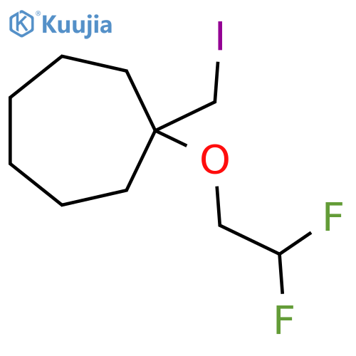 1-(2,2-difluoroethoxy)-1-(iodomethyl)cycloheptane structure