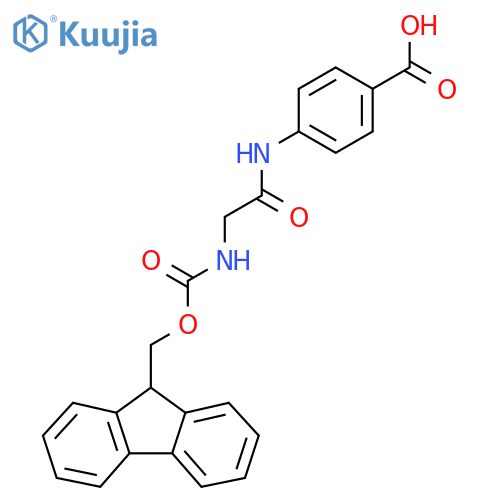 4-2-({(9H-fluoren-9-yl)methoxycarbonyl}amino)acetamidobenzoic acid structure