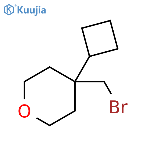 2H-Pyran, 4-(bromomethyl)-4-cyclobutyltetrahydro- structure
