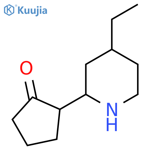 2-(4-Ethylpiperidin-2-yl)cyclopentan-1-one structure