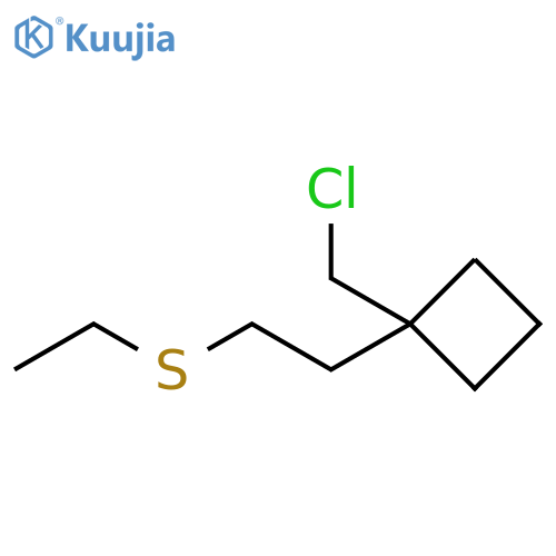 Cyclobutane, 1-(chloromethyl)-1-[2-(ethylthio)ethyl]- structure