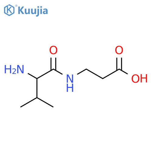 3-(2-amino-3-methylbutanamido)propanoic acid structure