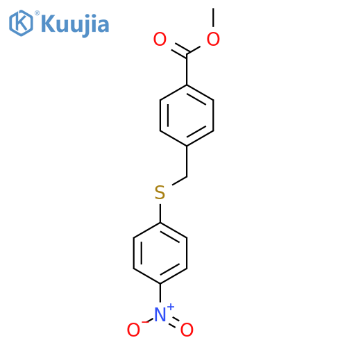 methyl 4-{(4-nitrophenyl)sulfanylmethyl}benzoate structure
