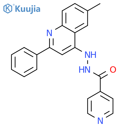 4-Pyridinecarboxylicacid, 2-(6-methyl-2-phenyl-4-quinolinyl)hydrazide structure