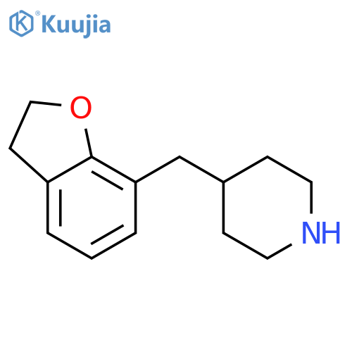4-(2,3-dihydro-1-benzofuran-7-yl)methylpiperidine structure