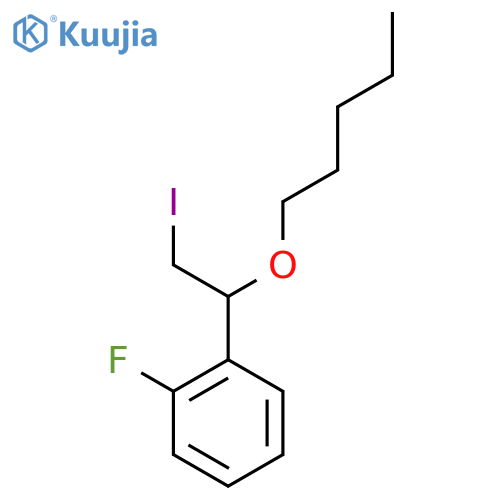 1-fluoro-2-2-iodo-1-(pentyloxy)ethylbenzene structure
