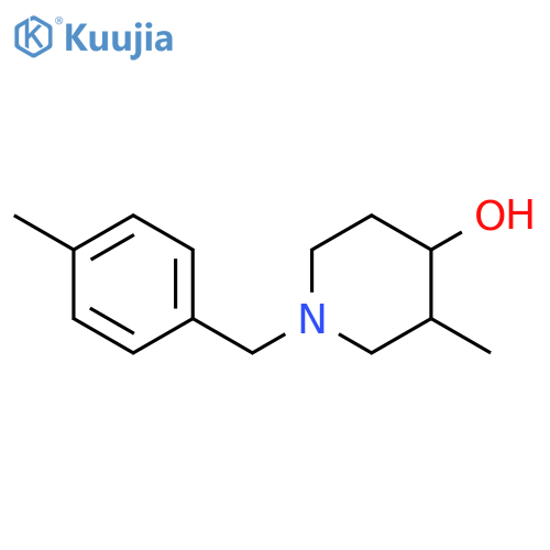 3-methyl-1-(4-methylbenzyl)piperidin-4-ol structure