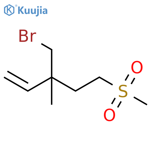 1-Pentene, 3-(bromomethyl)-3-methyl-5-(methylsulfonyl)- structure